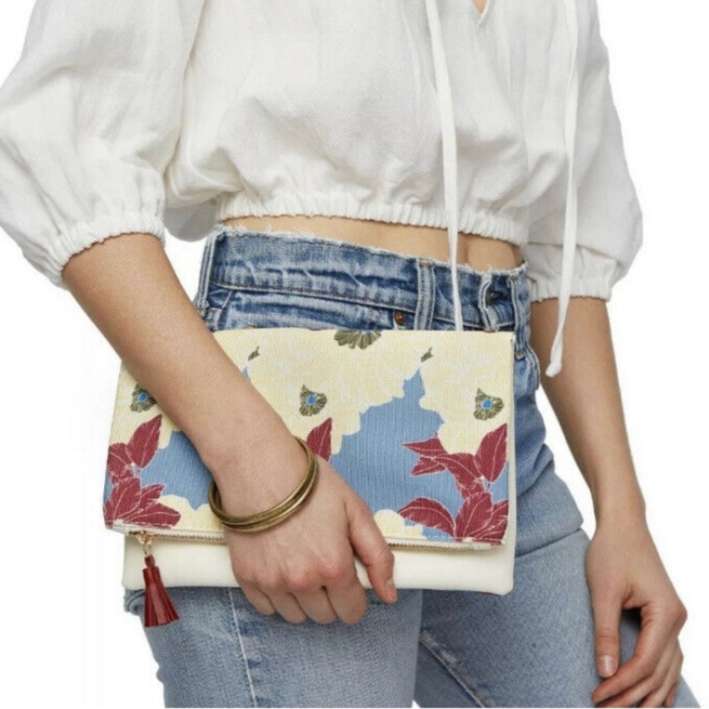 Rachel Pally reversible clutch.